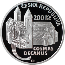 Stříbrná mince 200 Kč 2025 kronikář Kosmas