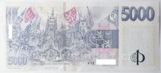 Bankovka 5000 Kč vzor 2023 s přítiskem - zahájení činnosti Národní banky Československé 2026 Série E