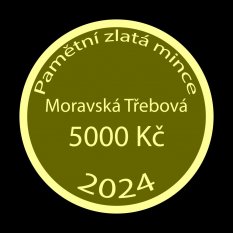 Zlatá mince 5000 Kč 2024 Moravská Třebová