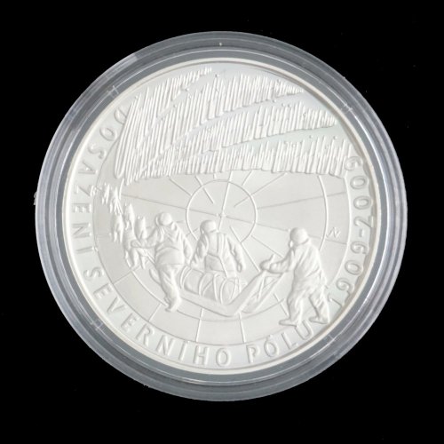 Stříbrná mince 200 Kč 2009 Dosažení severního pólu - Provedení: PROOF