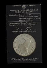 USA - 1 Dollar 1983 S Omympiad sběratelská karta