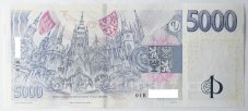 Bankovka 5000 Kč vzor 2023 s přítiskem - zahájení činnosti Národní banky Československé 2026 Série R