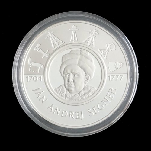 Stříbrná mince 200 SK 2004 Ján Andrej Segner