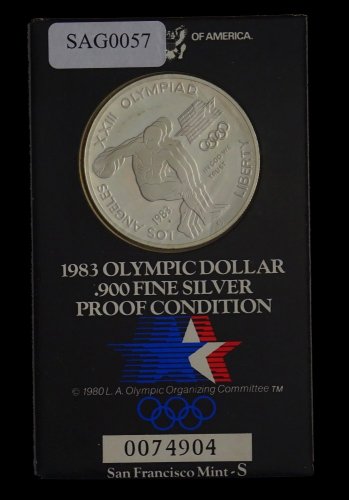USA - 1 Dollar 1983 S Omympiad sběratelská karta