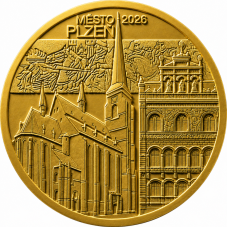 2026 - 5 000 Kč Plzeň - Městské památkové rezervace Proof