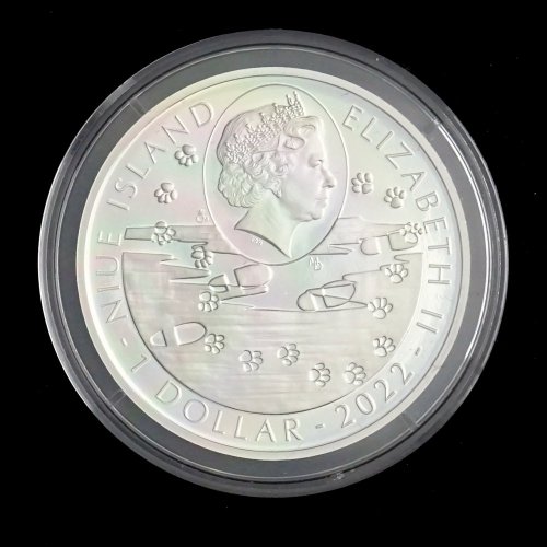 Stříbrná mince Psí plemena - Border kolie proof