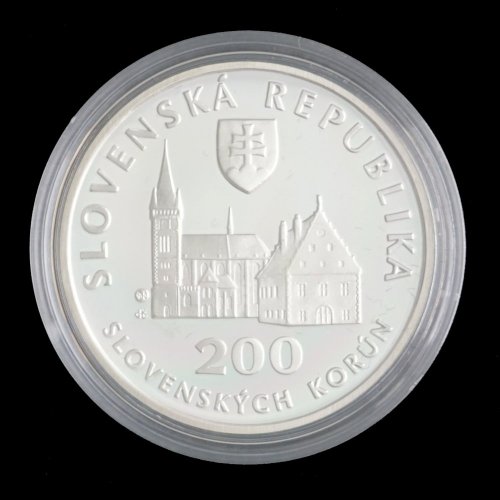 Stříbrná mince 200SK 2004 UNESCO - Bardejov - type: PROOF