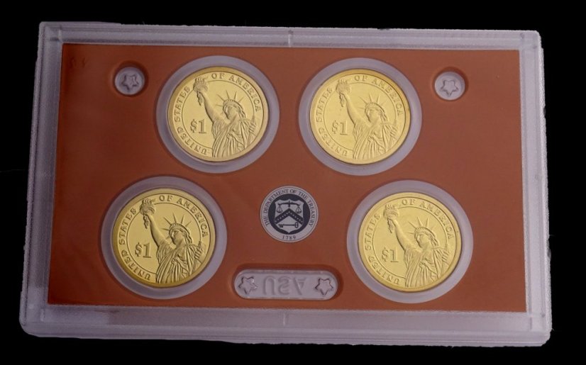 USA - proof sada prezidentských 1 dolarových mincí 2011