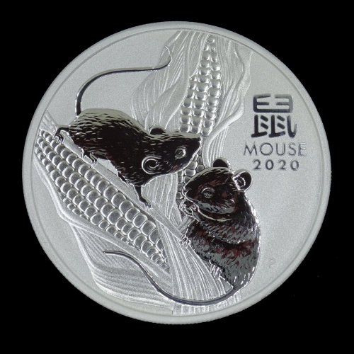 Stříbrná investiční mince Year of the Mouse Rok Myši Lunární 1 Oz 2020