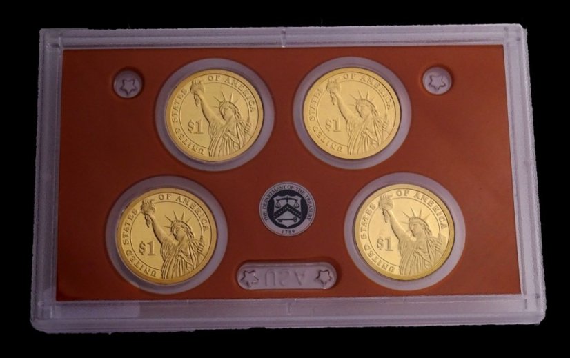 USA - proof sada prezidentských 1 dolarových mincí 2012