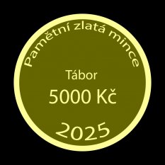 Zlatá mince 5000 Kč 2025 Tábor