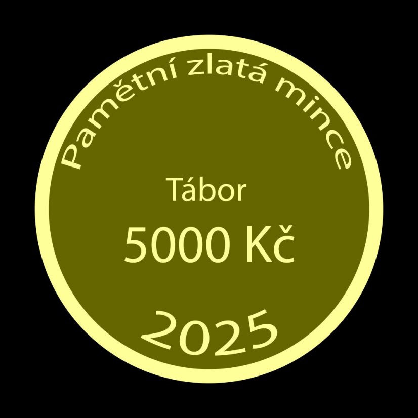 Zlatá mince 5000 Kč 2025 Tábor - Provedení: PROOF
