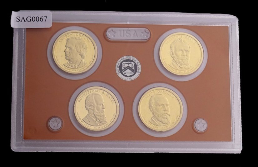 USA - proof sada prezidentských 1 dolarových mincí 2011
