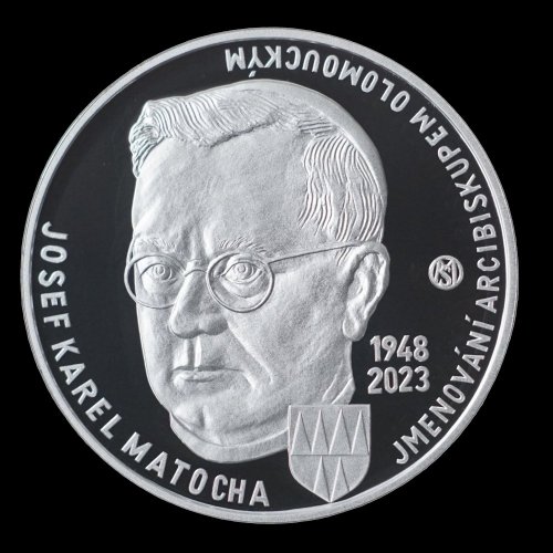 Stříbrná mince 200 Kč 2023 Josef Karel Matocha jmenován arcibiskupem olomouckým