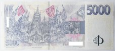 Bankovka 5000 Kč vzor 2023 s přítiskem - zahájení činnosti Národní banky Československé 2026 Série J