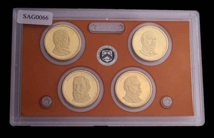 USA - proof sada prezidentských 1 dolarových mincí 2012