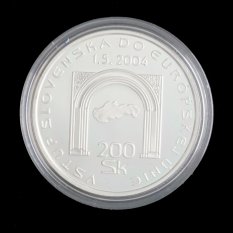 Stříbrná mince 200SK 2004 Vstup Slovenskej republiky do Európskej únie