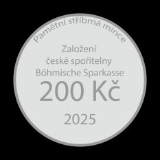 Stříbrná mince 200 Kč 2025 Založení české spořitelny Böhmische Sparkasse