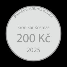 Stříbrná mince 200 Kč 2025 kronikář Kosmas