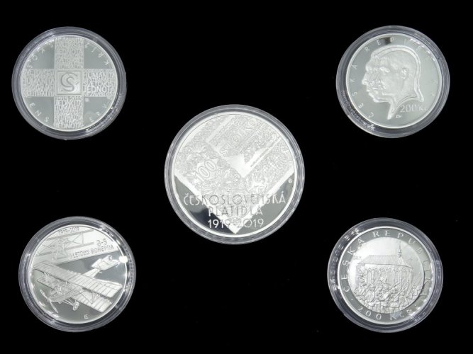 Sada stříbrných mincí rok 2019 Proof