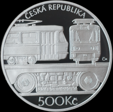 Stříbrná mince 500Kč 2024 Tramvaj ČKD Tatra T3