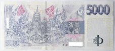 Bankovka 5000 Kč vzor 2023 s přítiskem - zahájení činnosti Národní banky Československé 2026 Série D