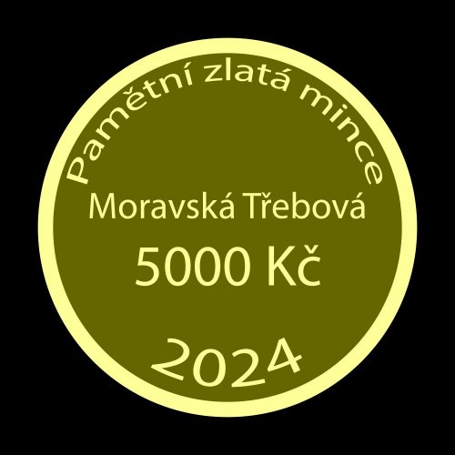 Zlatá mince 5000 Kč 2024 Moravská Třebová - type: PROOF