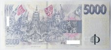 Bankovka 5000 Kč vzor 2023 s přítiskem - zahájení činnosti Národní banky Československé 2026 Série L